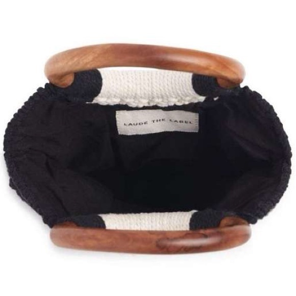 Laude women’s The Label Black and Cream Gabby Macrame Bag - Picture 4 of 10